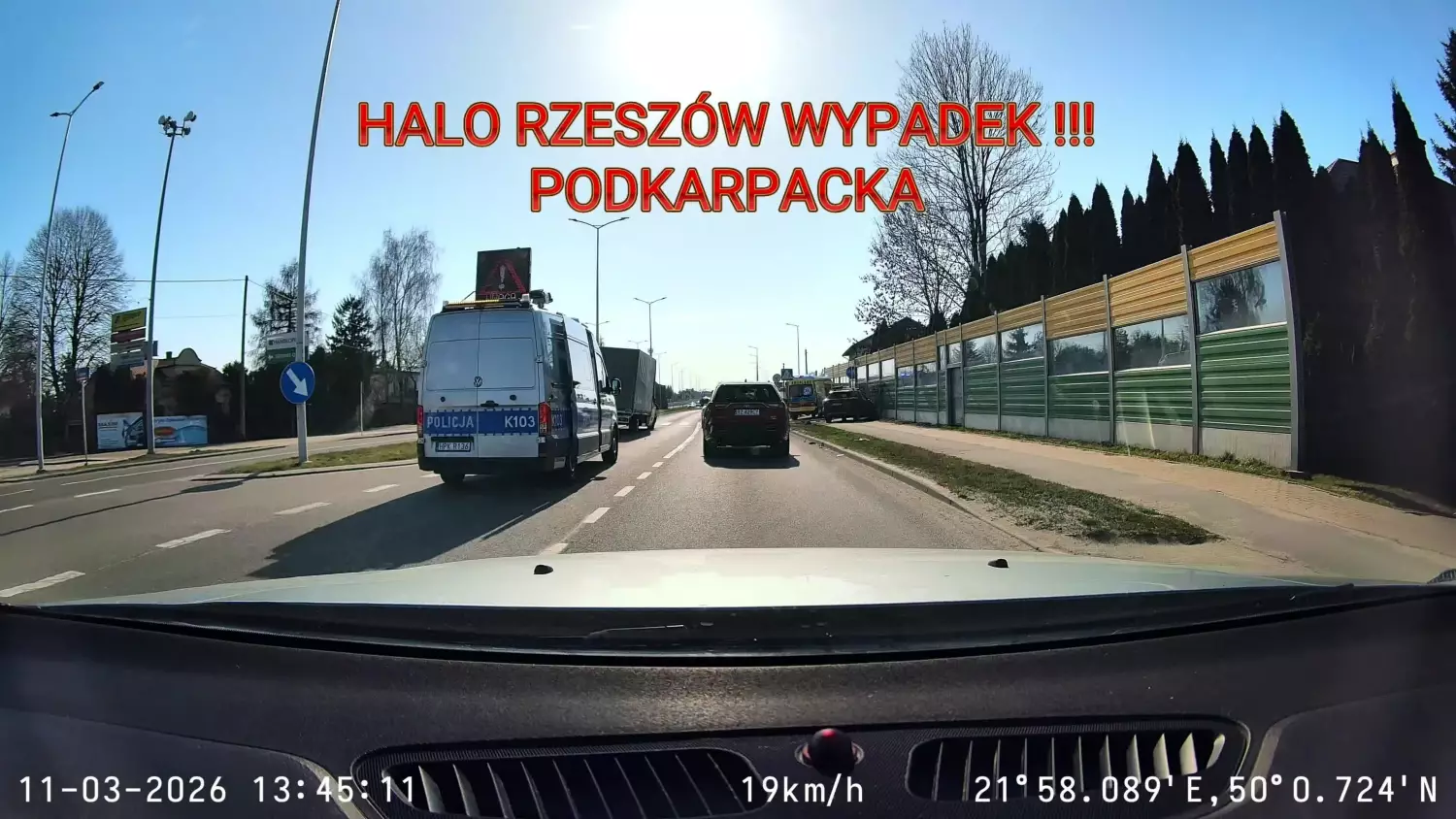 Wypadek na Podkarpackiej w Rzeszowie